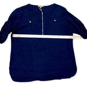 🍁Ellen Tracey Women’s Blouse Navy Blue size XL